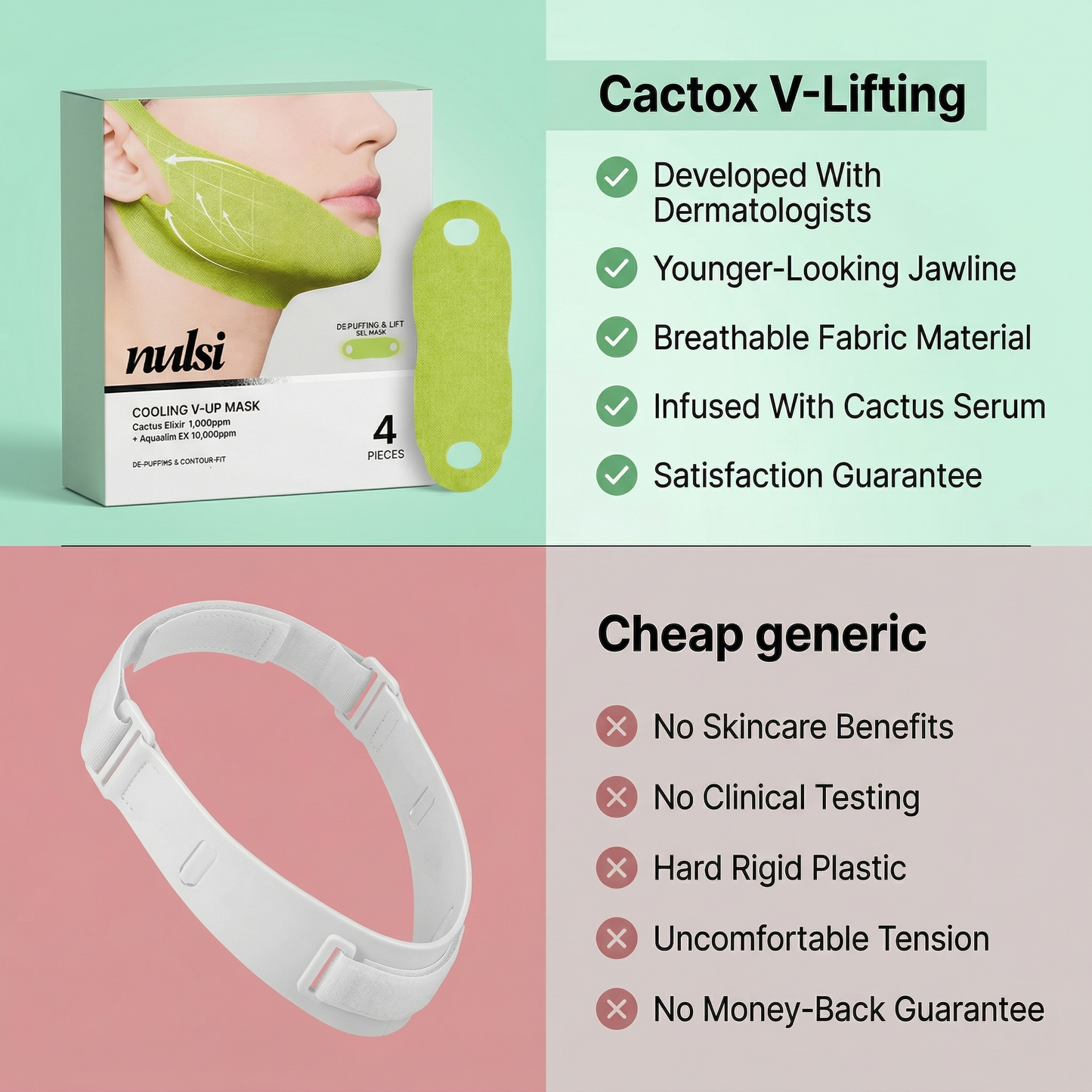 Nulsi Cactox V-Lift Jawline Mask