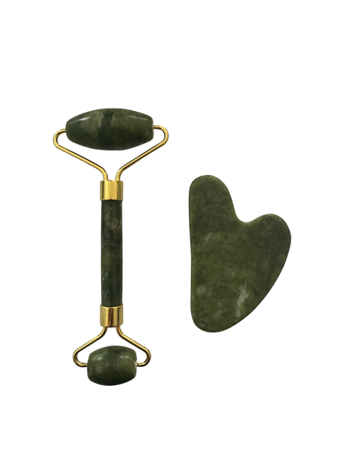 Lymphatic Drainaging Skin Rejuvenation Gua Sha + Jade Roller